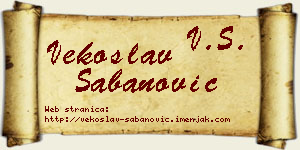 Vekoslav Šabanović vizit kartica